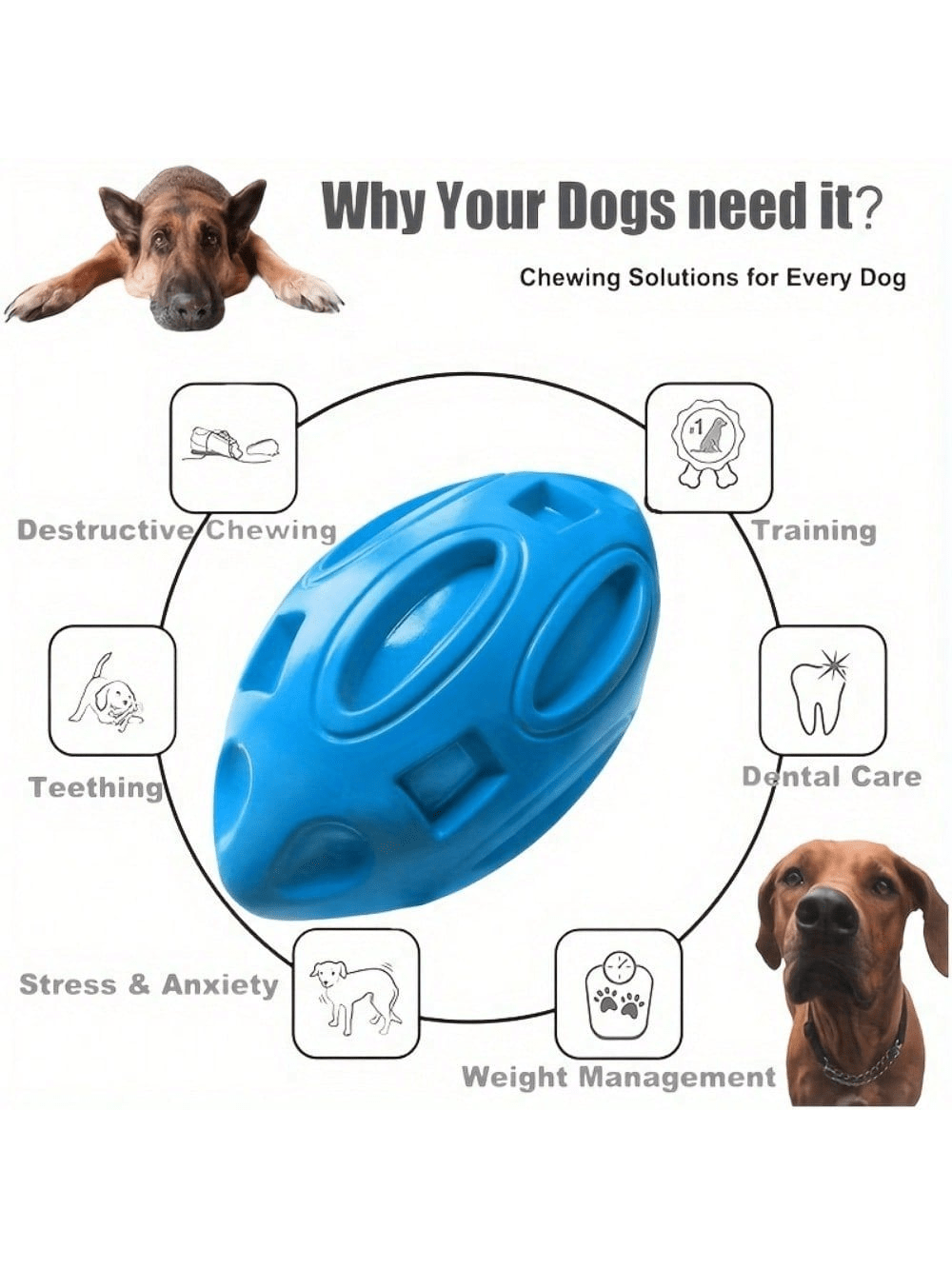 1 Buah Mainan Kunyah Anjing Bo - Indestructible Dog Chew Toy ulasan dan harga