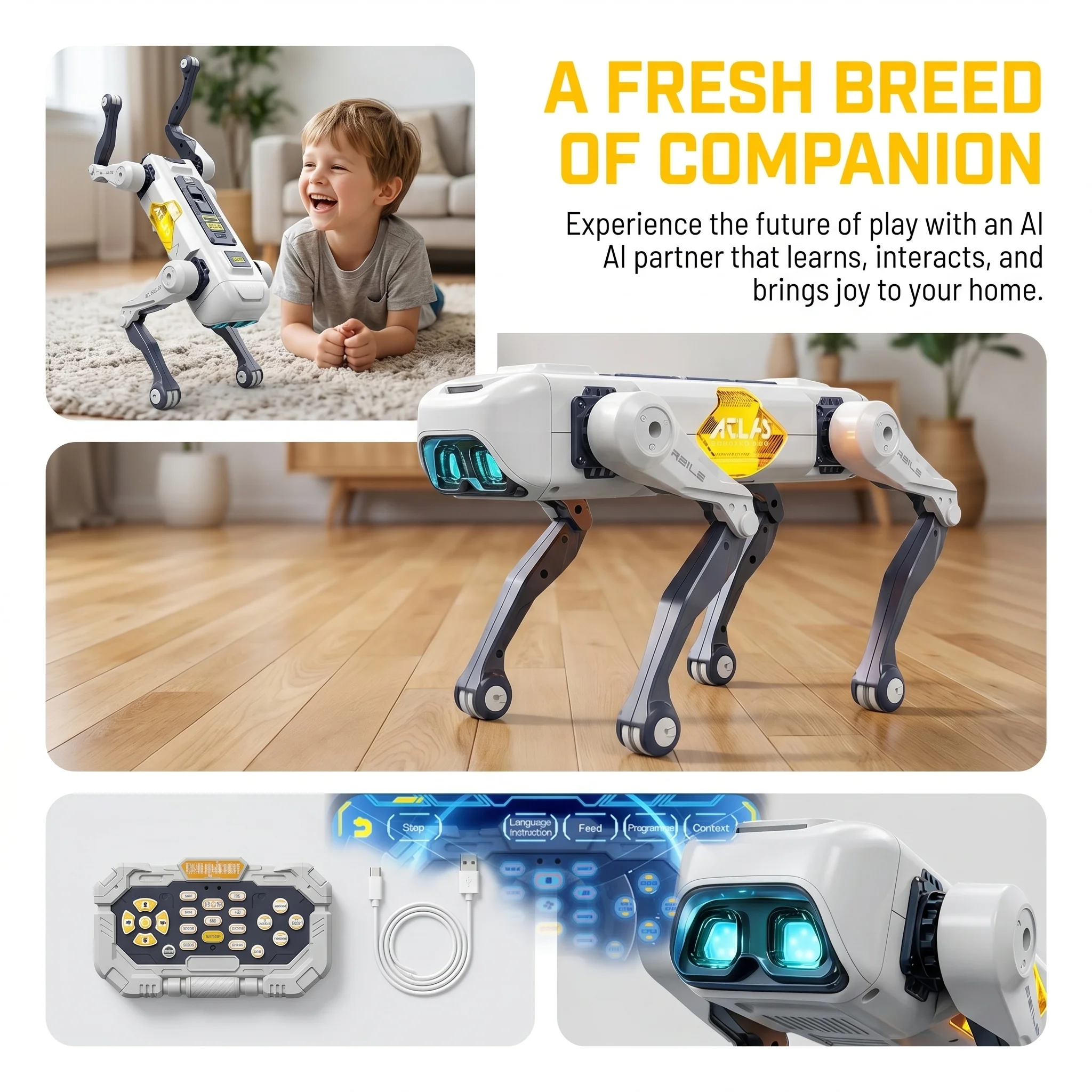 Robot Anjing Pintar AI, Kontro - Dog Toys ulasan dan harga